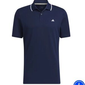 adidas Go-To Primegreen Pique Golf Polo Shirt| Navy, Sz XL